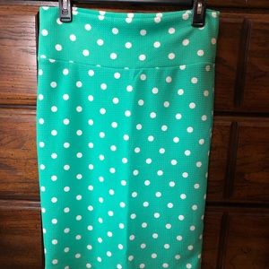 Mint polka dot Lularoe Cassie